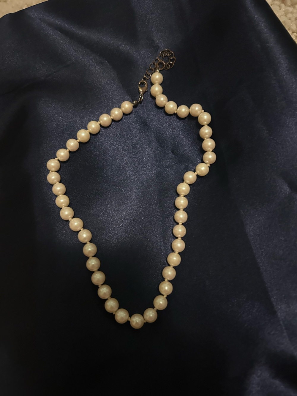 Classic Ivory Faux Pearl Beaded Necklace
